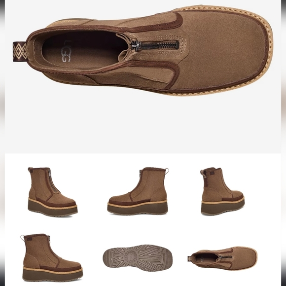 UGG Women's Cityfunc Zip Boots Platform size 8.5 Hickory - Picture 2 of 15